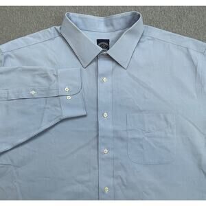 Brooks Brothers Shirt Men 19 - 34/35 Blue 100% Supima Cotton Button Up
